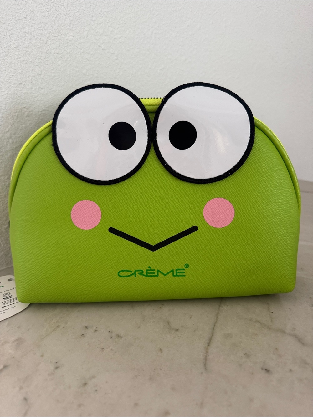 Sanrio  x The Creme Shop kerokerokeroppi Keroppi makeup cosmetics bag new NWT